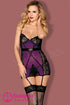 Ladylike Black Purple Chemise Set